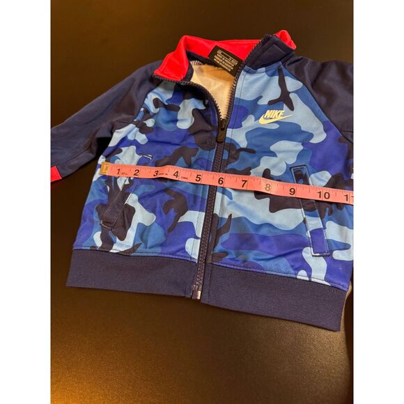 Nike Blue Camo Zipdown Track Sweatshirt Baby Infant Size 12 Months - Picture 7 of 8